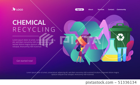 Chemical recycling concept landing page. 51336134
