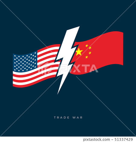 USA and China trade war concept. 51337429