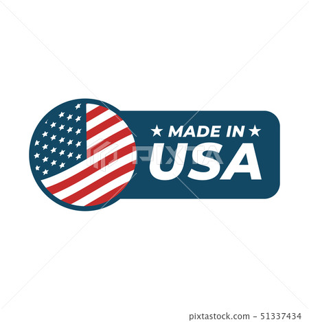 Made in the USA badge isolated on white background 51337434