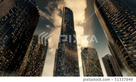 Skyscrapers or Modern Buildings in the City 51337849