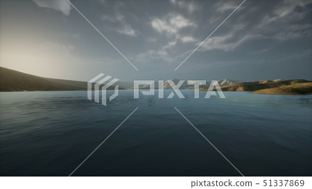 Beautiful calm lake with sunset 51337869