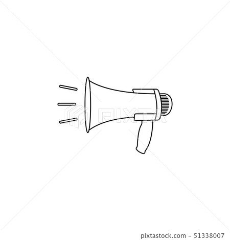 Megaphone, loudspeaker line icon. Loud-hailer Megaphone, loudspeaker line icon. Loud-hailer 51338007
