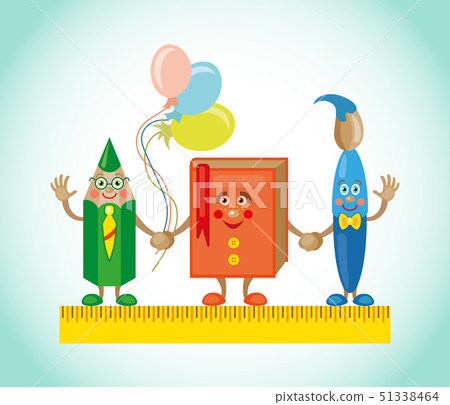 Back to school background with school supplies set Back to school background with school supplies set 51338464
