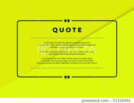 Abstract green paper cut quote vector design 51338492