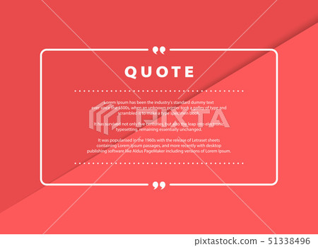 Abstract pink paper cut quote vector design  51338496