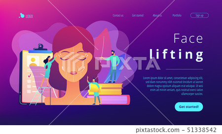 Face lifting concept landing page. 51338542