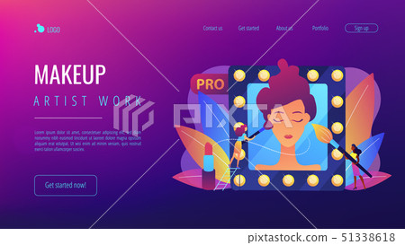 Professional makeup concept landing page. 51338618