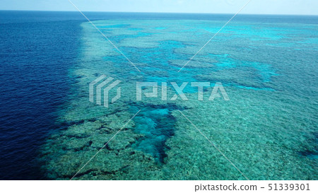 Aerial view Great Barrier Reef Aerial view Great Barrier Reef 51339301