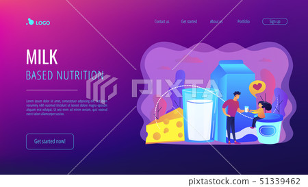 Dairy products concept landing page. Dairy products concept landing page. 51339462