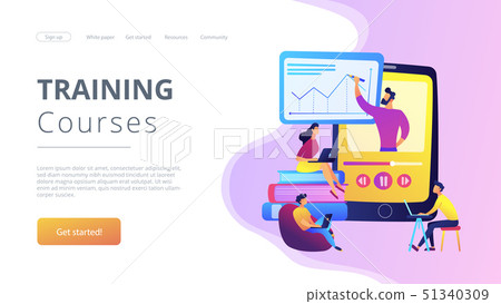 Recorded classes concept landing page. 51340309