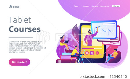 Recorded classes concept landing page. Recorded classes concept landing page. 51340340