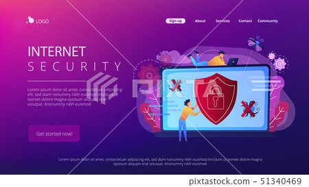 Antivirus software concept landing page. 51340469