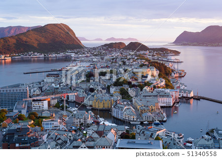 Alesund - view from Aksla Mount, Norway Alesund - view from Aksla Mount, Norway 51340558