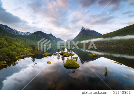 Mountain valley Innerdalen with Innerdalsvatna 51340561