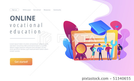 Vocational education concept landing page. 51340655