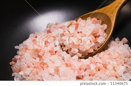 Close up of Pink salt from Bolivian in a bowl 51340675