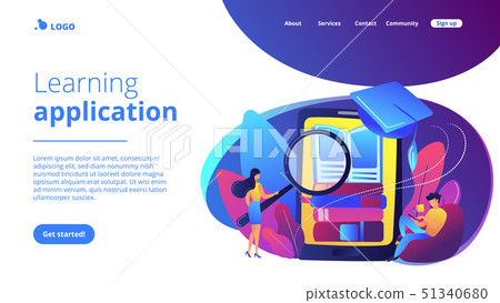 Mobile learning concept landing page. 51340680