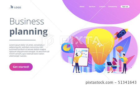Vision statement concept landing page. 51341643