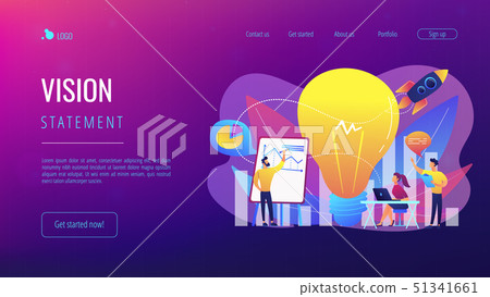 Vision statement concept landing page. 51341661