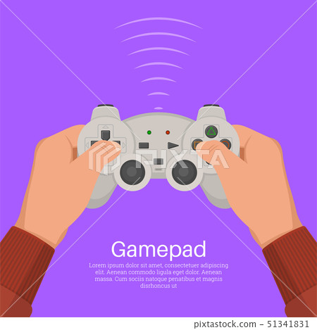 Hands operate the game panel Hands operate the game panel 51341831