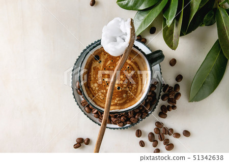 Bulletproof coffee with butter 51342638