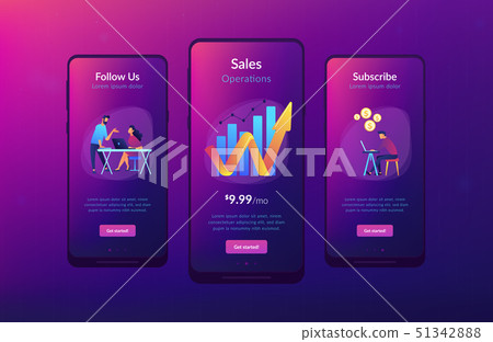 Sales growth app interface template. 51342888