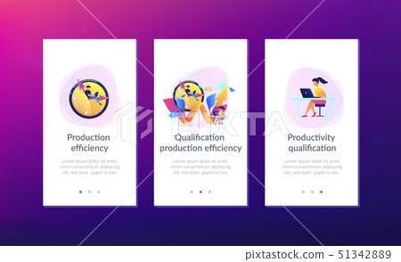 Productivity app interface template. 51342889