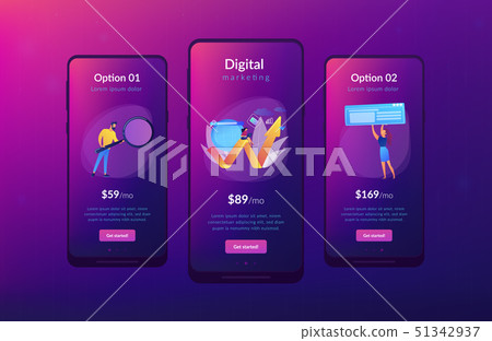 Digital marketing app interface template. 51342937