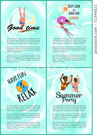 Good Time, Fun and Relax of Summertime Vacation-插圖素材 [51344821] - PIXTA圖庫