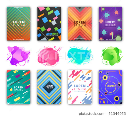 Abstract Liquid Shapes Design of Covers Pages Set Abstract Liquid Shapes Design of Covers Pages Set 51344953