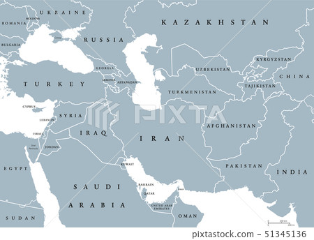 Southwest Asia gray political map Southwest Asia gray political map 51345136