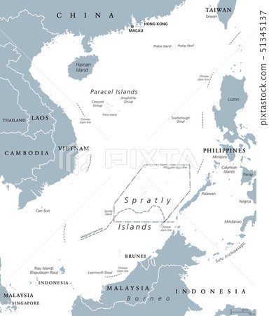 South China Sea Islands political map 51345137