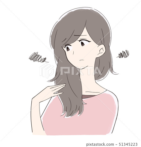 受損的頭髮女人 51345223