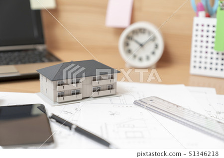 Desk work architecture real estate 51346218