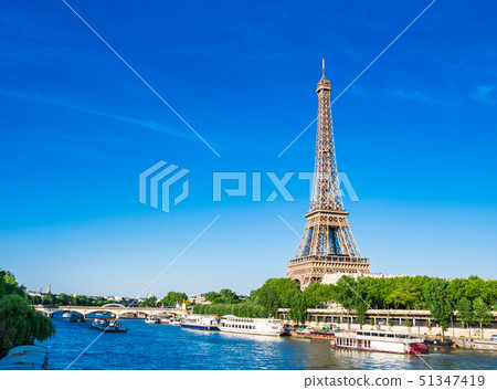 Paris Eiffel Tower and Seine 51347419