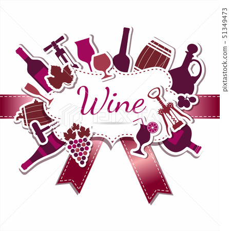 Wine menu. Abstract background. Flat style. Wine menu. Abstract background. Flat style. 51349473