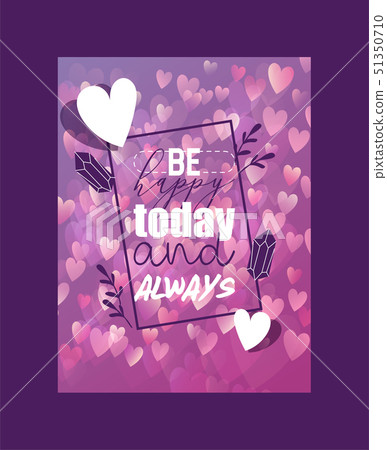 Dream pattern vector happy lovely dreaming sign on hearted greeting card backdrop loving heartiness 51350710