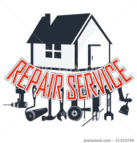 Home repair with tool symbol 51350749