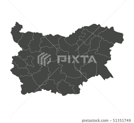 Bulgaria map with regions 51351749