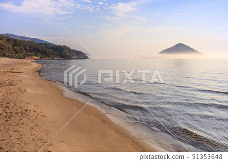 Paradise beach at sunrise. Greece 51353648