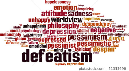 Defeatism word cloud 51353696