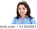 Female call center operator 51360883