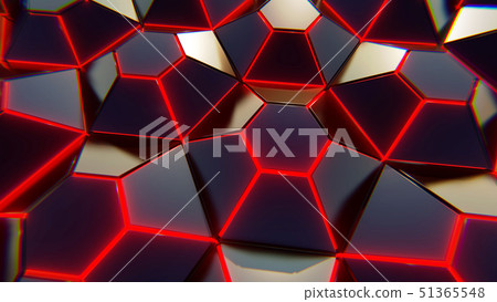 Black blue and orange hexagons background. Modern Black blue and orange hexagons background. Modern 51365548