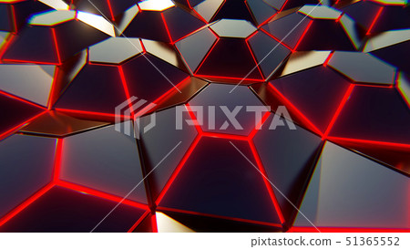 Black blue and orange hexagons background. Modern Black blue and orange hexagons background. Modern 51365552