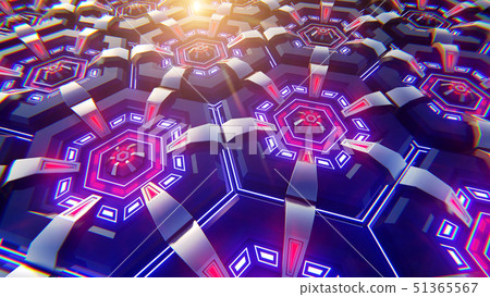 Black blue and orange hexagons background. Modern Black blue and orange hexagons background. Modern 51365567