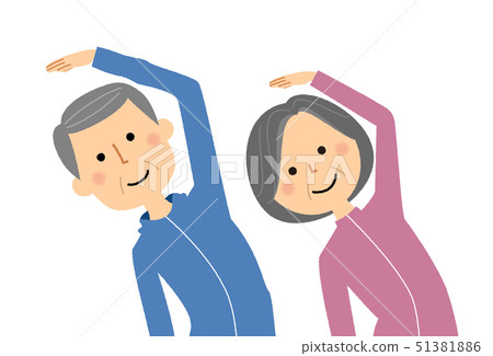 Senior couple stretching - Stock Illustration [51381886] - PIXTA