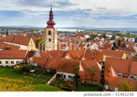 View of Ptuj the oldest town of Slovenia 51401236