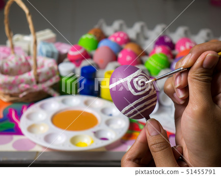 Beautiful art on eggs in easter festival. Beautiful art on eggs in easter festival. 51455791