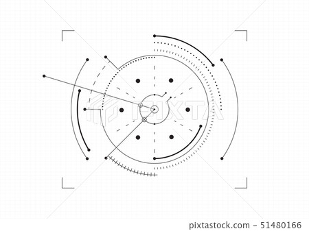 Modern technology background. Target screen-插圖素材 [51480166] - PIXTA圖庫