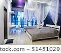 Bedroom in a modern apartment 51481029